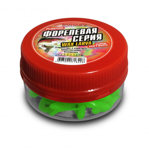 Приманка DT-WAX-LARVA 50мм-6шт, цвет (401) зеленый