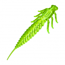 Приманка Zub Larva 100мм-4шт (цвет 351) шартрез с блестками