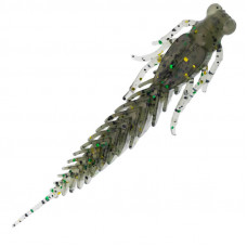 Приманка Zub Larva 100мм-4шт (цвет 501) серый с блестками