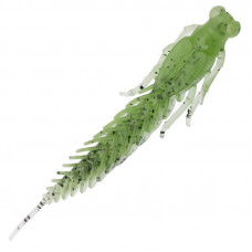 Приманка Zub Larva 100мм-4шт (цвет 505) зеленый с блестками