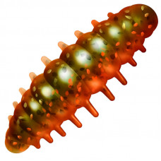 Приманка Zub Noa Larva 30мм-10шт (цвет 503) коричневый с блестками