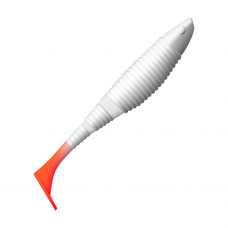 Приманка Zub Wibra 100мм-4шт (010) бело-красный