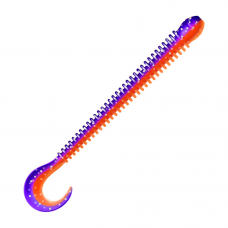 Приманка Zub Worm-Zander 108мм-5шт (цвет 021) фиолетово-красный