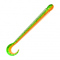 Приманка Zub Worm-Zander 108мм-5шт (цвет 022) зелено-оранжевый