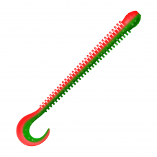 Приманка Zub Worm-Zander 108мм-5шт (цвет 035) красныи верх-зеленыи низ