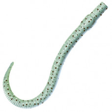 Приманка Zub Worm 100мм-5шт (цвет 505) зеленый с блестками